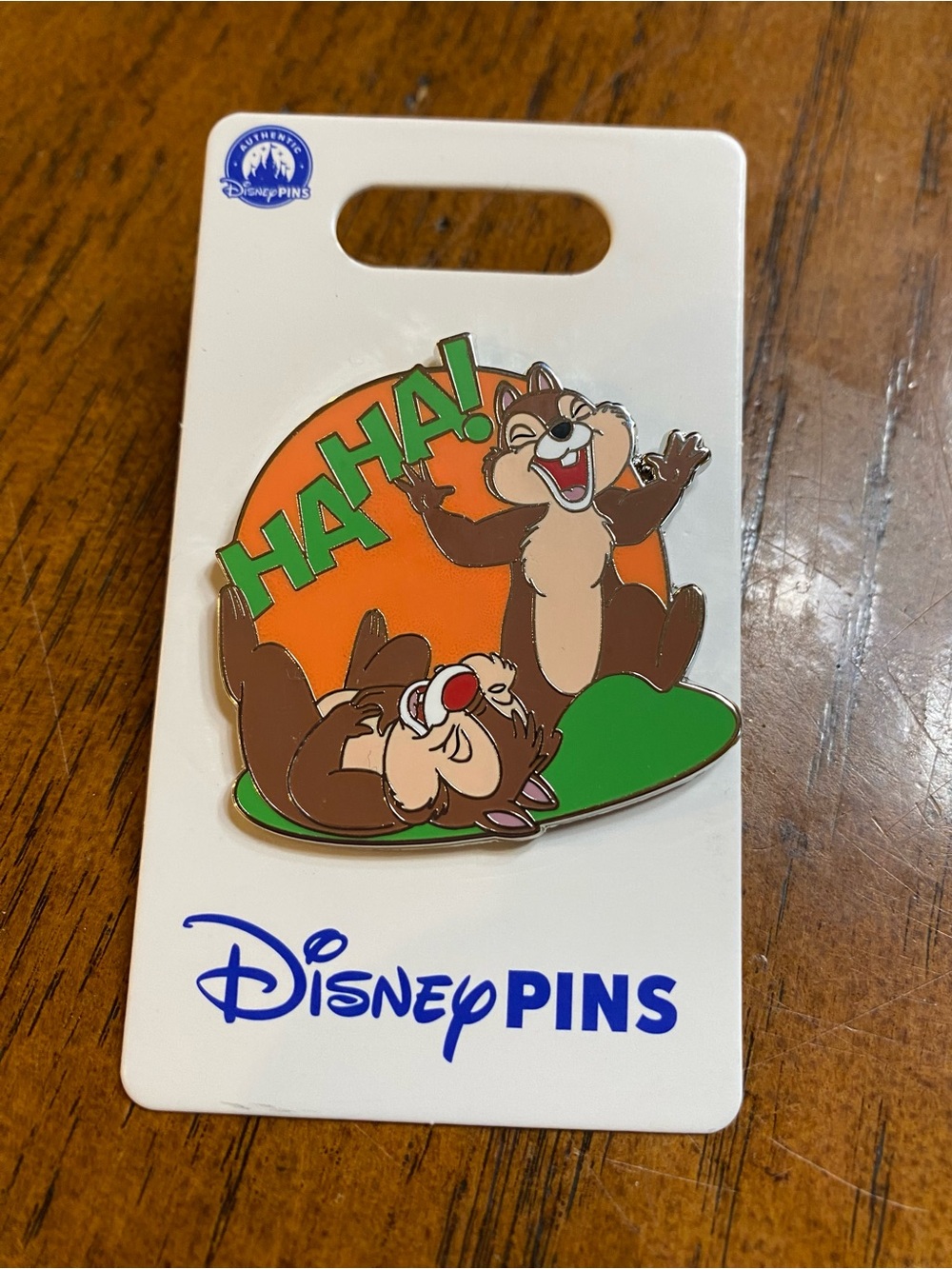 Disney Parks Chip & Dale Ha Ha Pin New Authentic
